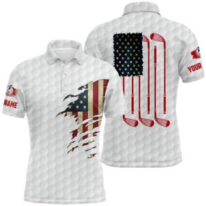 Men’s Golf Polo Shirts American Flag Patriot&hellip;