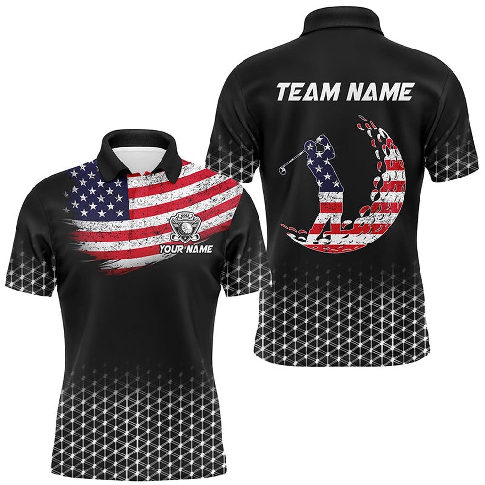 Men’s Golf Polo Shirts Custom American Flag Patriotic Golf Outfits Men, Best Golf Gifts, Golf Polo Shirt, Golf Shirts