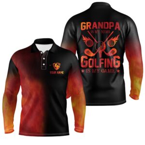 Men s Golf Polo Shirts Custom Golf Fire Father S Day Gifts For Grandpa Is My Name Golfing Is My Game Golf Polo Shirt Golf Shirts 2 ga8wi9.jpg