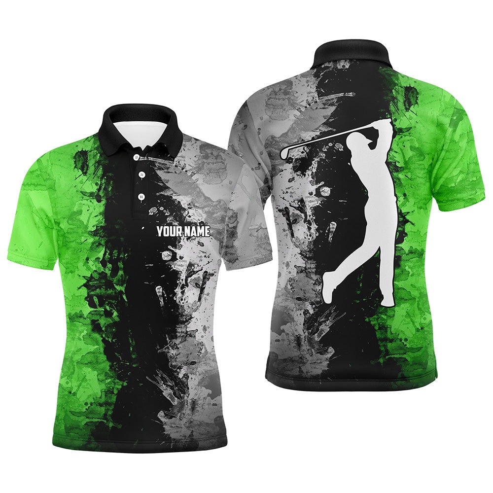 Men’s Golf Polo Shirts Custom Green Camo Golf Tops For Men’s, Golf Clothes For Men’s, Golf Polo Shirt, Golf Shirts