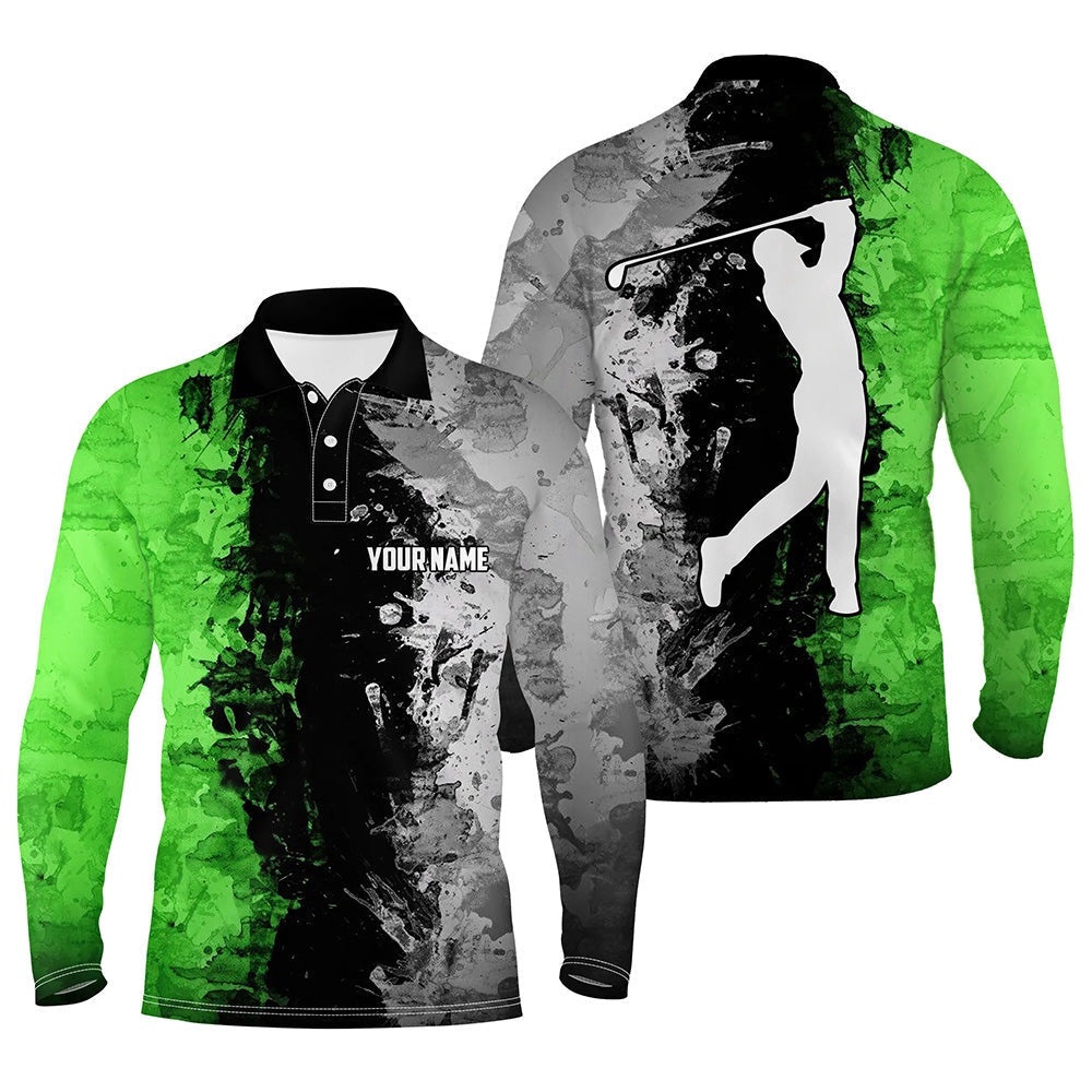 Men’s Golf Polo Shirts Custom Green Camo Golf Tops For Men’s, Golf Clothes For Men’s, Golf Polo Shirt, Golf Shirts