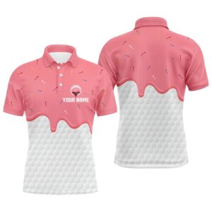 Men’s Golf Polo Shirts Custom Pink Ice&hellip;
