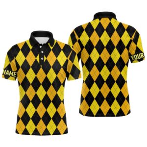 Men’s Golf Polo Shirts Custom Yellow And&hellip;