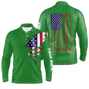 Men s Golf Polo Shirts Green Golf Ball American Flag Patriotic Golf Clubs Custom Name Golfing Gifts Golf Polo Shirt Golf Shirts 2 scmggx.jpg