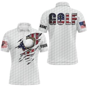 Men’s Golf Polo Shirts Vintage American Flag&hellip;