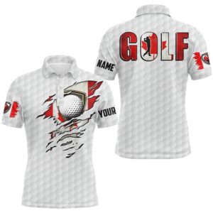 Men’s Golf Polo Shirts Vintage Canada Flag&hellip;