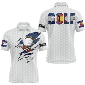 Men’s Golf Polo Shirts Vintage Colorado Flag&hellip;
