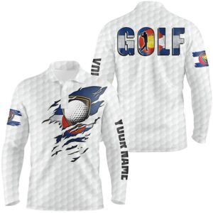 Men’s Golf Polo Shirts Vintage Colorado Flag&hellip;