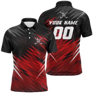 Men’s Golf Polos Shirts Custom Black And&hellip;