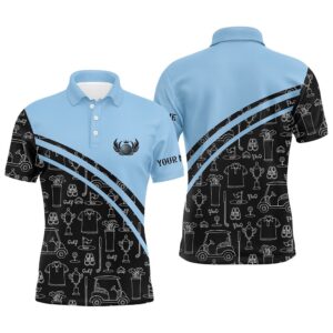 Men’s Golf Polos Shirts Custom Black Pattern&hellip;