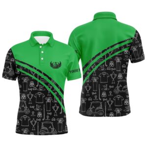 Men’s Golf Polos Shirts Custom Black Pattern&hellip;