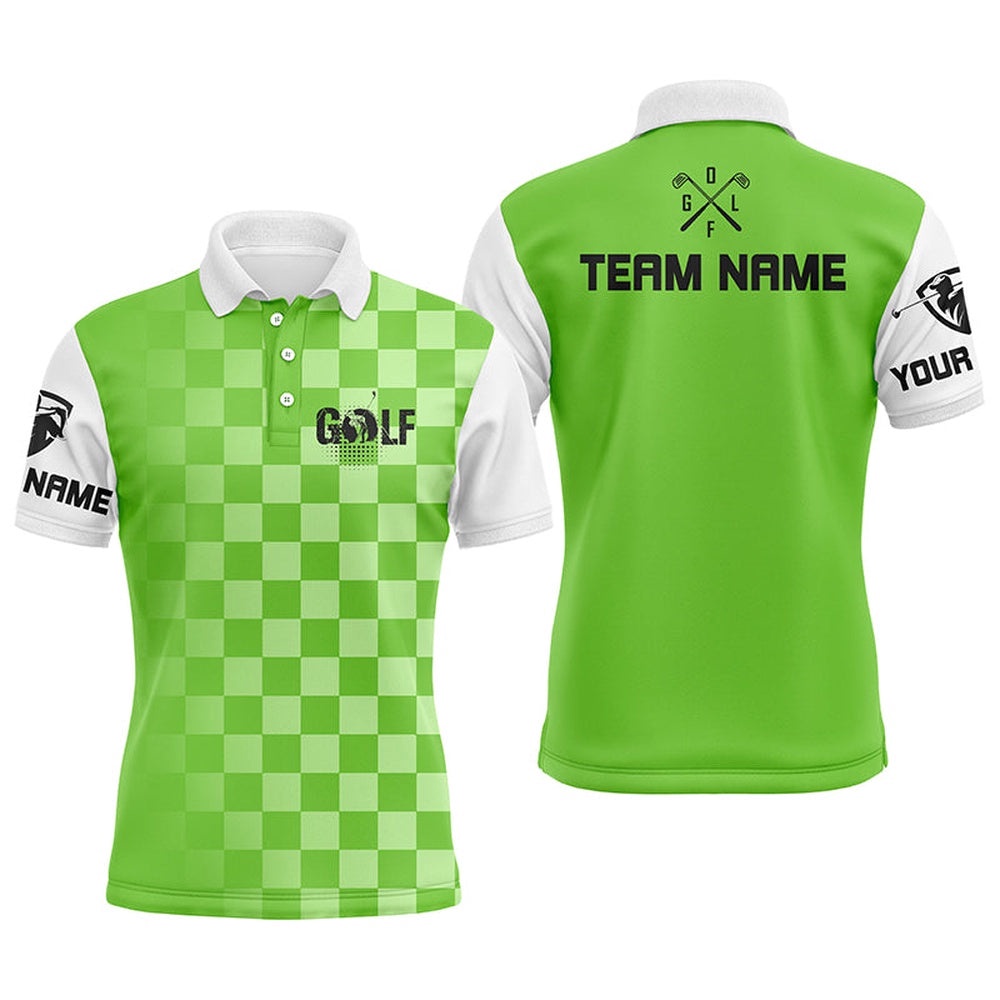 Men’s Golf Polos Shirts Custom Name Funny Golf Shirts For Men Green, Golf Polo Shirt, Golf Shirts