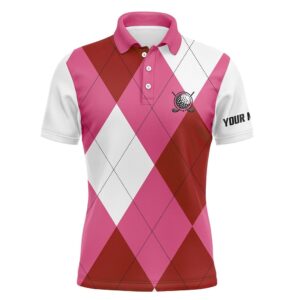 Men’s Golf Polos Shirts Custom Pink And&hellip;