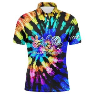 Men’s Golf Polos Shirts Tie Dye Pattern&hellip;