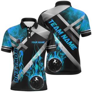 Mens Bowling Shirts Custom Black Bowling Ball&hellip;