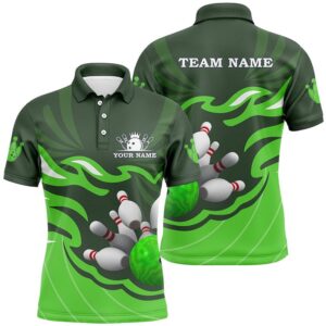 Mens Polo Bowling Shirt Custom Bowling Ball&hellip;