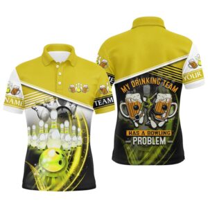 Mens Polo Bowling Shirts Custom My Drinking&hellip;