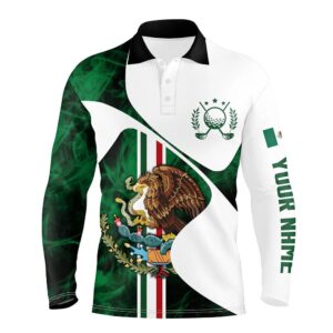 Mexican Flag Men s Golf Polo Shirts Custom Mexico Golf Tops For Men Unique Men s Golf Apparel Golf Polo Shirt Golf Shirts 2 eurs89.jpg