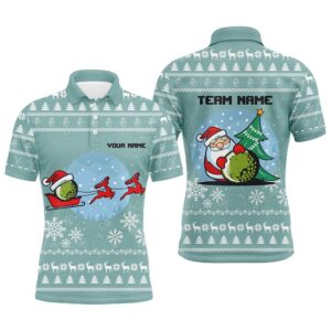 Mint Christmas Men’s Golf Polo Shirts With&hellip;