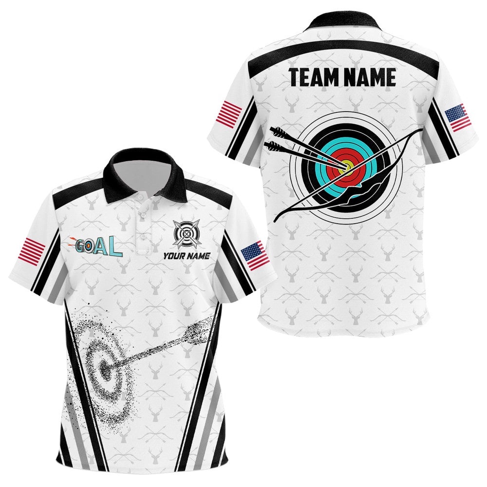 Name Archery Polo Shirts Custom Archery Target Shirts, Archery Polo, Custom Archery Team Polo Shirt