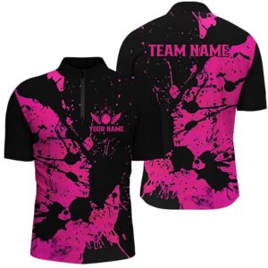 Name Black And Pink Bowling Team Shirts&hellip;