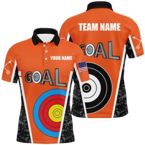 Name Orange Archery Goal Men Polo Shirts&hellip;