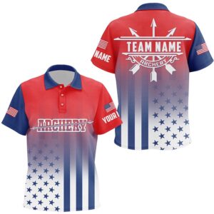 Name US Archery Patriotic Polo Shirts Custom&hellip;