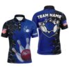Navy & Orange Retro Bowling Shirts For Men Custom Does This Shirt Make My Balls Look Big, Personalized Bowling Team Shirt