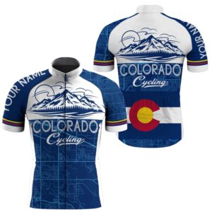 Navy Colorado Men WoMen’s Cycling Jersey With&hellip;