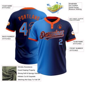 Navy Electric Blue Orange Gradient Fashion Two Button Unisex Softball Jersey Custom Team Softball Jersey 3 waghuj.jpg