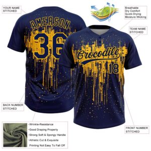 Navy Gold 3D Pattern Dripping Splatter Art Two Button Unisex Softball Jersey Custom Team Softball Jersey 3 fdnwzs.jpg