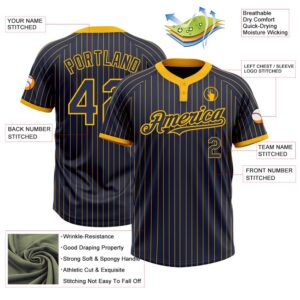 Navy Gold Pinstripe Gold Two Button Unisex Softball Jersey Custom Team Softball Jersey 3 yrsssm.jpg