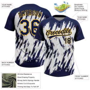 Navy Gold White 3D Pattern Abstract Sharp Shape Two Button Unisex Softball Jersey Custom Team Softball Jersey 3 yqykho.jpg