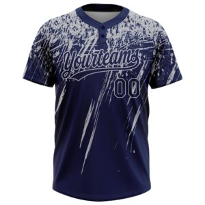Navy Gray 3D Pattern Abstract Sharp Shape Two Button Unisex Softball Jersey Custom Team Softball Jersey 2 ocjqhb.jpg