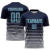 Navy Gray Sublimation Soccer Uniform Jersey, Custom Team Soccer Jersey Shirt Navy Gray Sublimation Soccer Uniform Jersey, Custom Team Soccer Jersey Shirt