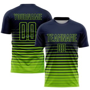 Navy Neon Green Pinstripe Fade Fashion Sublimation&hellip;
