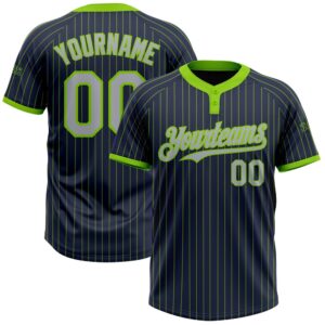 Navy Neon Green Pinstripe Gray Two Button&hellip;