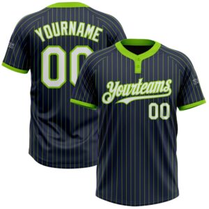 Navy Neon Green Pinstripe White Two Button&hellip;