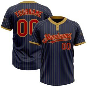 Navy Old Gold Pinstripe Red Two Button&hellip;