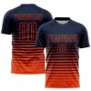 Navy Orange Abstract Triangle Sublimation Soccer Uniform Jersey, Custom Team Soccer Jersey Shirt Navy Orange Abstract Triangle Sublimation Soccer Uniform Jersey, Custom Team Soccer Jersey Shirt