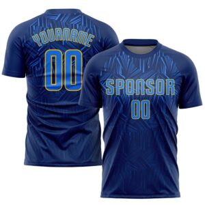 Navy Royal Gold Sublimation Soccer Uniform Jersey,&hellip;