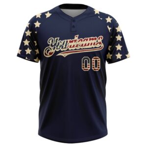 Navy Vintage USA Flag Cream 3D American Flag Fashion Two Button Unisex Softball Jersey Custom Team Softball Jersey 2 cuvdc0.jpg