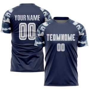 Navy White Camo Sublimation Soccer Uniform Jersey,&hellip;