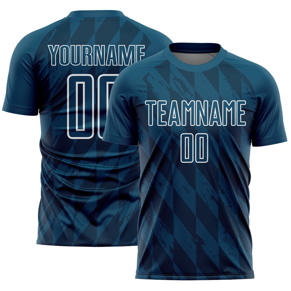 Navy White Geometric Shapes Sublimation Soccer Uniform Jersey, Custom Team Soccer Jersey Shirt Navy White Geometric Shapes Sublimation Soccer Uniform Jersey, Custom Team Soccer Jersey Shirt