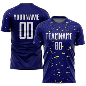 Navy White Gold Sublimation Soccer Uniform Jersey,&hellip;