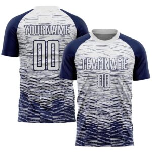 Navy White Sublimation Soccer Uniform Jersey, Custom&hellip;