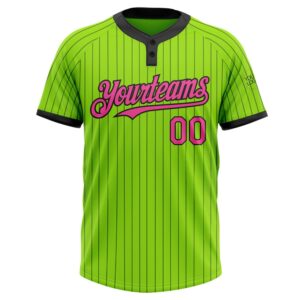 Neon Green Black Pinstripe Pink Two Button Unisex Softball Jersey Custom Team Softball Jersey 2 nu4nlw.jpg