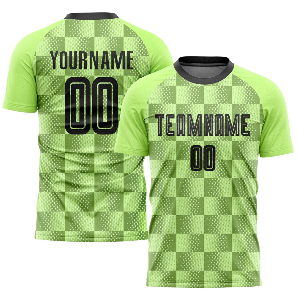 Neon Green Black Third Sublimation Soccer Uniform Jersey, Custom Team Soccer Jersey Shirt Neon Green Black Third Sublimation Soccer Uniform Jersey, Custom Team Soccer Jersey Shirt