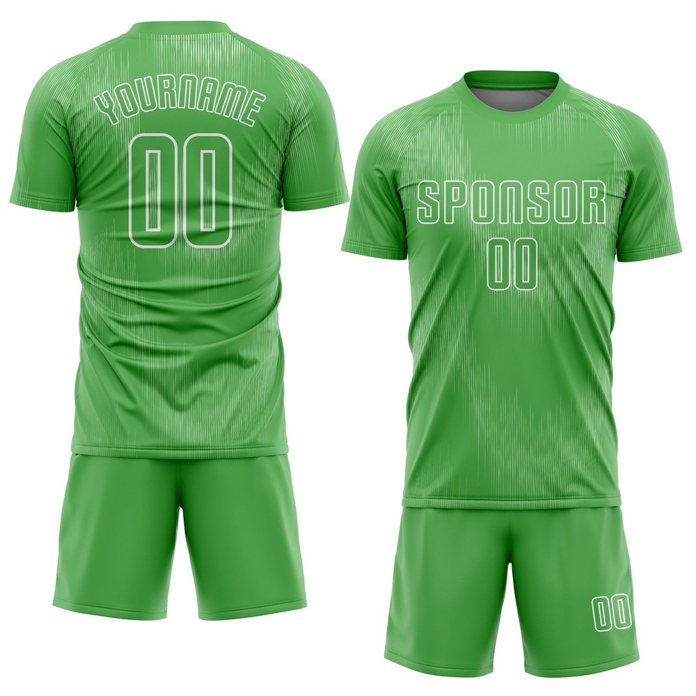 Neon Green Neon Green White Sublimation Soccer Uniform Jersey, Custom Team Soccer Jersey Shirt Neon Green Neon Green White Sublimation Soccer Uniform Jersey, Custom Team Soccer Jersey Shirt