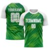 Neon Green Red Sublimation Soccer Uniform Jersey, Custom Team Soccer Jersey Shirt
